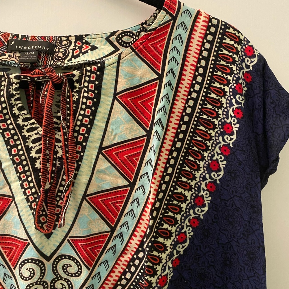 Forever 21 Tribal Print Multicolor Tunic